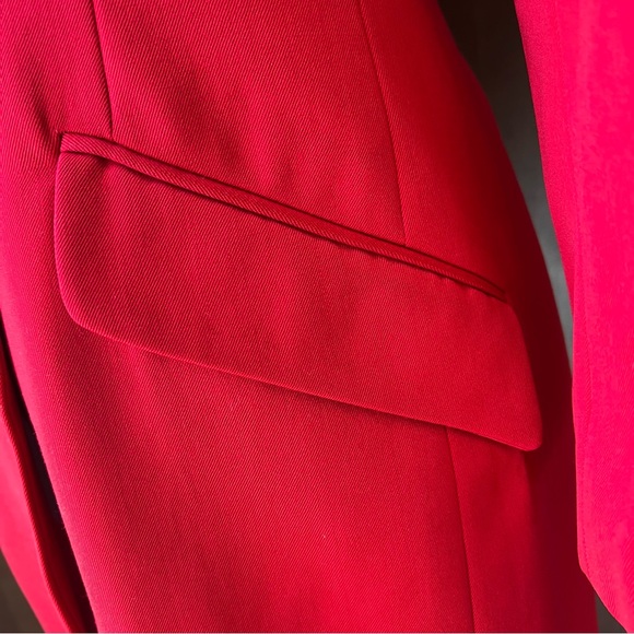 Christian Dior Red 100% Wool Long Blazer US12 Used Once!! - Picture 6 of 16